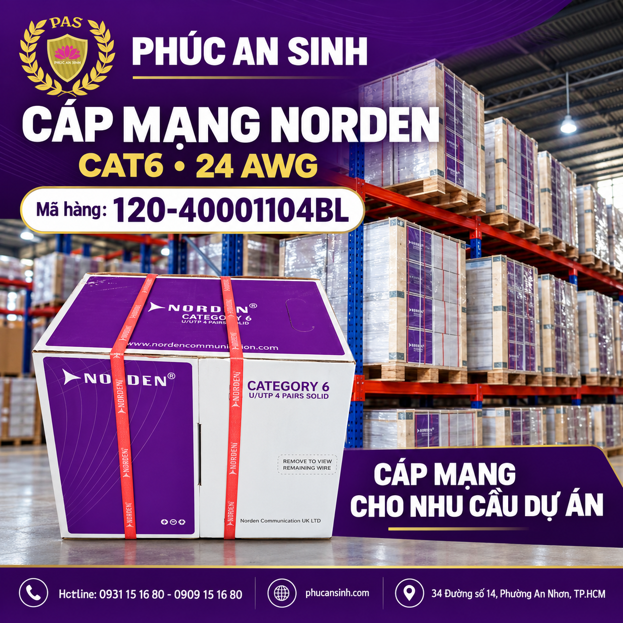 Norden Cat6 UTP 24 AWG