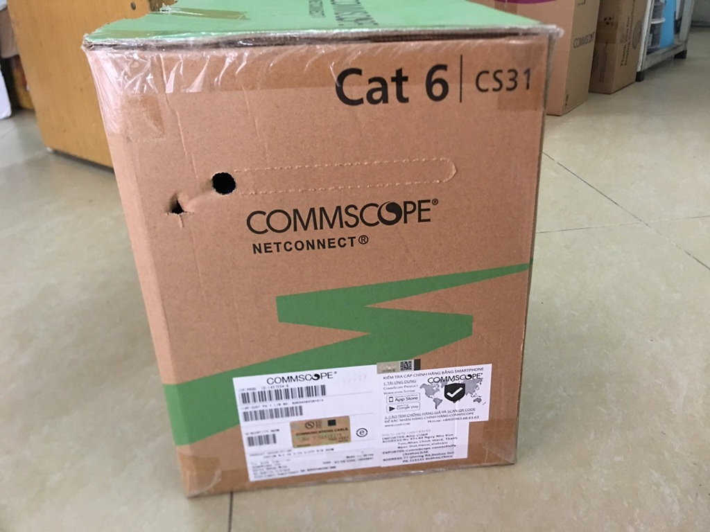 Cáp mạng COMMSCOPE CAT-6 1427254-6 UTP 23AWG 305M Chính Hãng