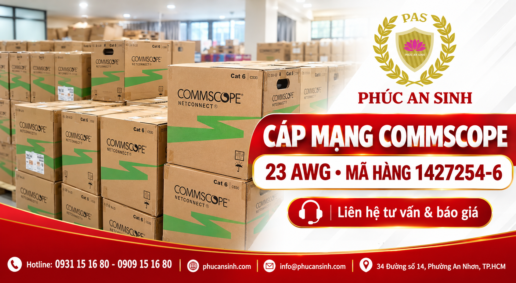 Cat6 UTP Commscope 23 AWG 
