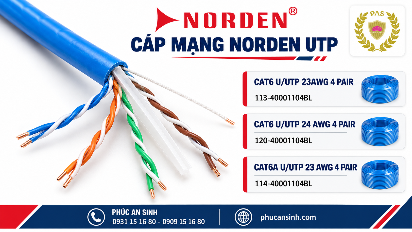 Cấu Tạo Của Cáp Mạng Norden Cat6
