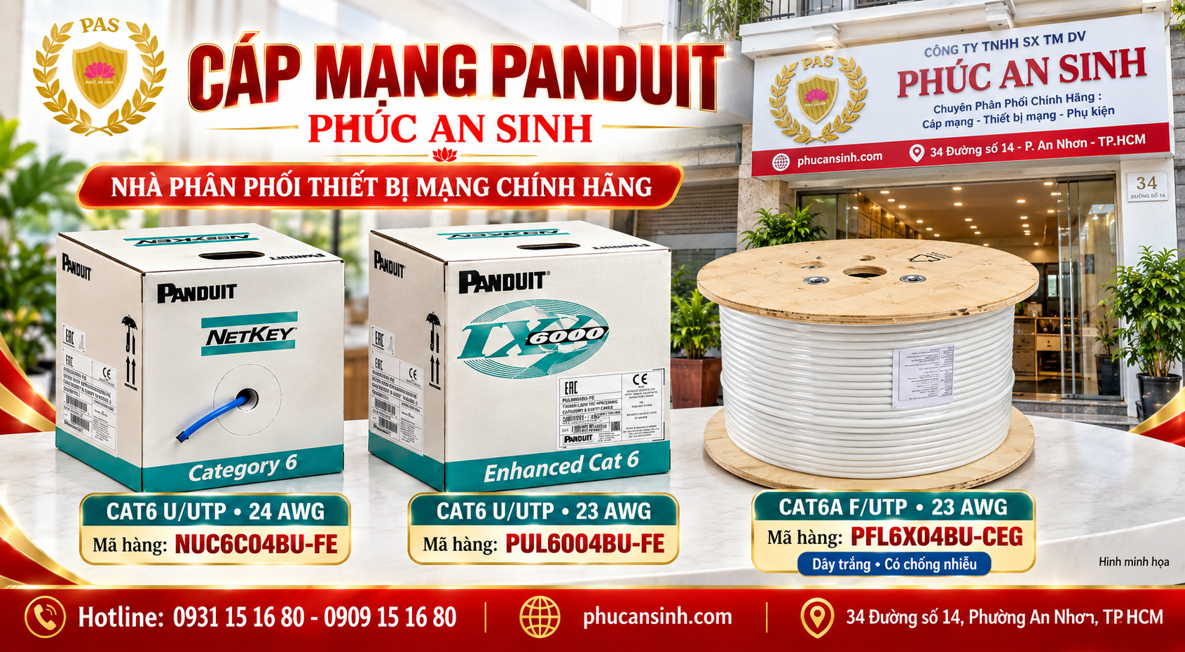 Phúc An SInh bán Cáp Panduit chính hãng 