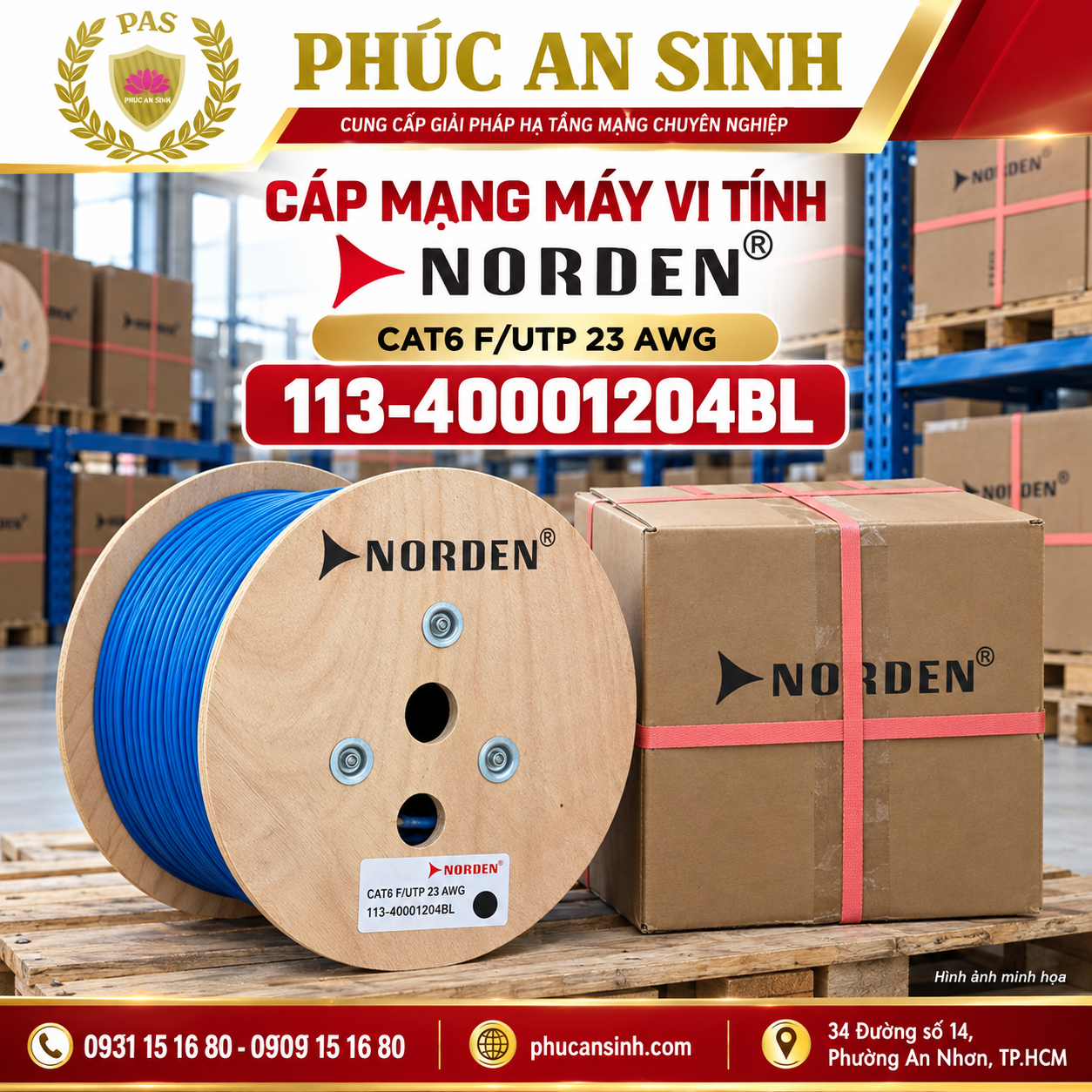 Cat6 FTP 23 AWG Norden 113-40001204BL