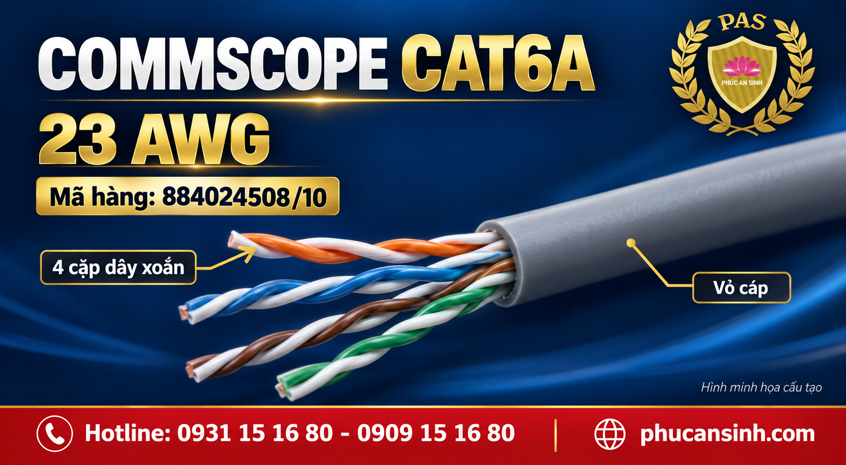 Sợi Commscope Cat6A
